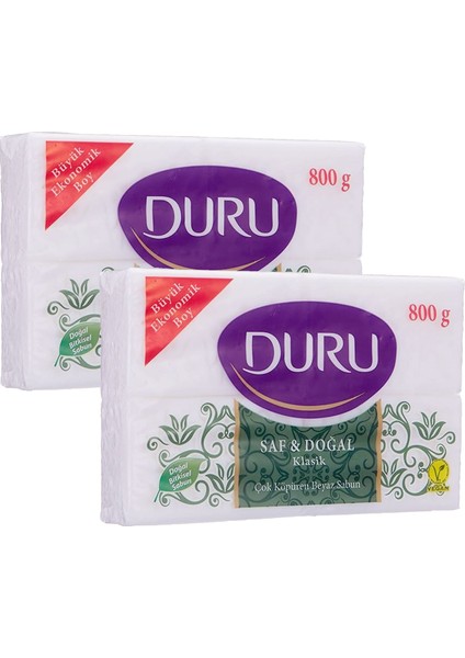 Beyaz Kalıp Sabun 800 gr (4X200) x 2 Adet
