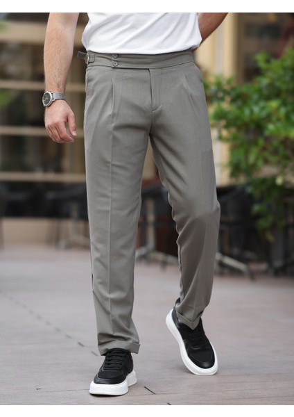 Old Money Pileli Likralı Kumaş Pantolon modelleri