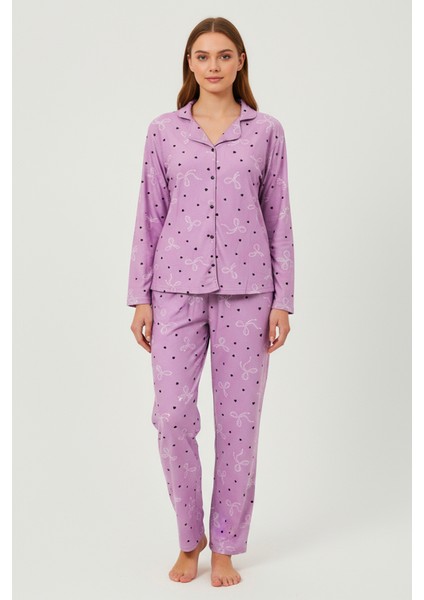 Süet Gömlek Pijama Takımı 7108 Çiçekli Pembe indirimleri