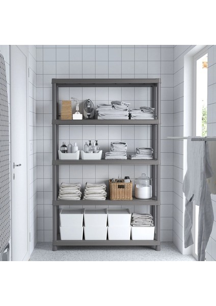 Runmarö Dış Mekan Raf Ünitesi Koyu Gri 120 x 40 x 188 cm