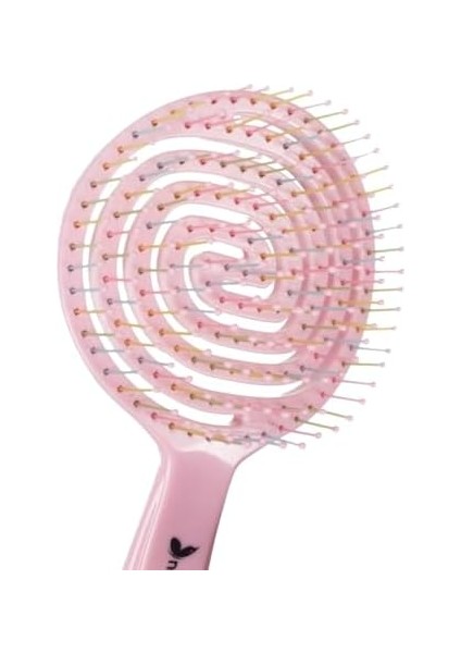 Nascita Pro 3D Flexi Kontrol Açma Tarama Saç Fırçası Pembe - 40