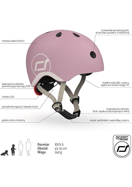 And Ride Helmet Bebek Kaskı Xxs-S Wildberry 181206-00081 indirimleri