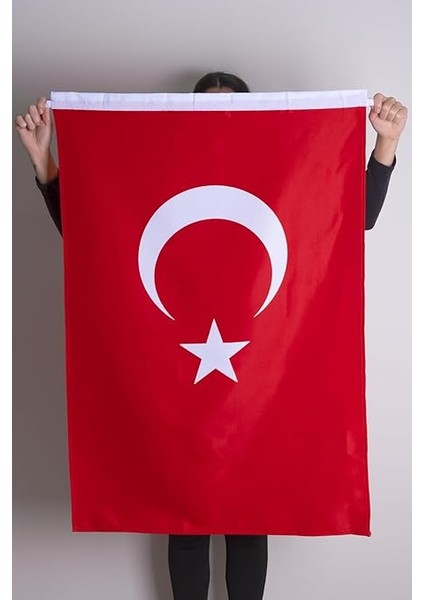 Bayrak Türk Bayağı 100X150 cm Alpaka Kumaş Yüksek Kalite Fabrikasyon Baskı -Klaın Plastik Özel Hediye Kutusunda Gelir-