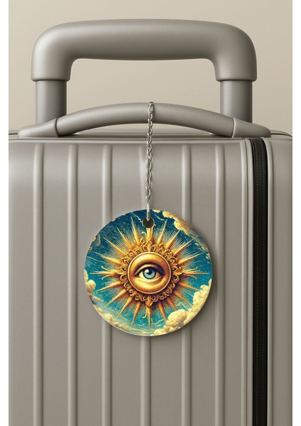 Pleksi Zincirli Bavul Etiketi Seyahat Tatil Için Tasarım Valiz Etiketi Mısır Tanrıçası