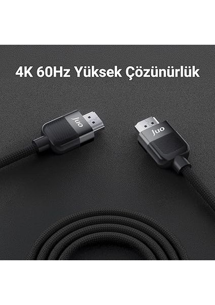 4K 60Hz 18GBPS Hdr Arc Hdcp Destekli HDMI 2.0 Örgülü Kablo 1 Metre fırsatları