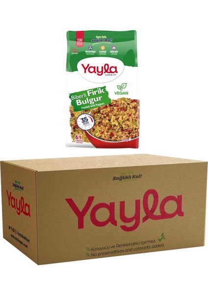 Yayla Gurme Fit Biberli Firik Bulgur, 360 gr x 8