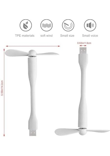 Mini Usb, Esnek Mini Fan, El, Pc, Powerbank, USB Cihazları Ile Kullanılabilir, Sessiz Taşınabilir USB Mini Soğutma Fanı Soğutucu, Seyahat Fanı (2 Adet) fiyatları