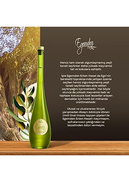 Yudum Egemden 400 ml Şişe Erken Hasat Sızma Zeytinyağı