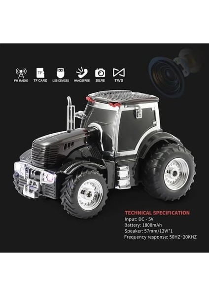 Traktör Temalı Radyo Taşınabilir Speaker ve Hoparlör Hediyelik ve Tarzı Iç ve Dış Mekan Multiband USB Aux Tf Kart Girişli Dekoratif Klasik Radyo WS-560 (Siyah) fiyatları