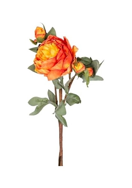 Yapay Çiçek Gül Dalı Turuncu 58 Cm. fiyatları