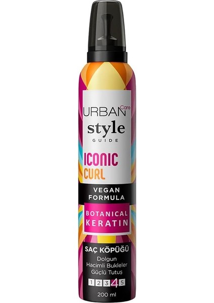 Urban Care Style Guide Iconic Curl Hacimli Bukleler Sağlayan Saç Köpüğü- Güçlü Tutuş 200 Ml- Vegan modelleri