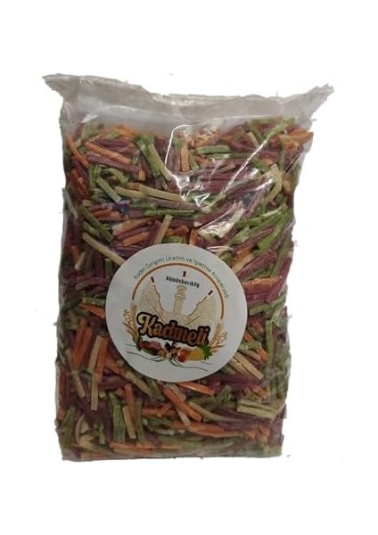 Kadıneli Kooperatifi Sebzeli Makarna (Sebzeli Erişte Kırmızı Pancar-Havuç-Ispanak) 500 Gram