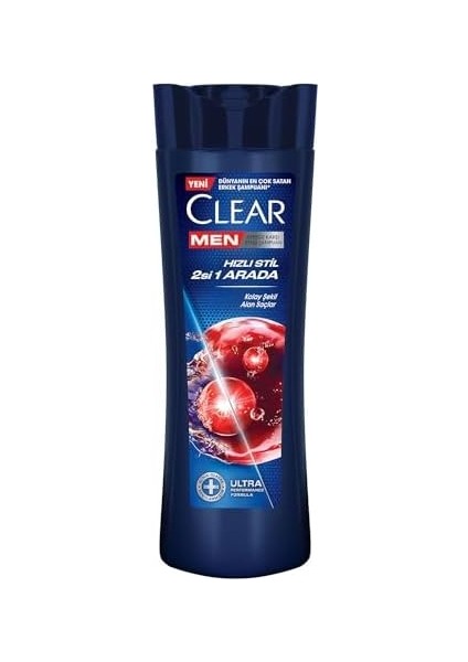 Clear Men Kepeğe Karşı Etkili Şampuan Hızlı Stil 2&apos;si 1 Arada Kolay Şekil Alan Saçlar 350 ml Mavi modelleri