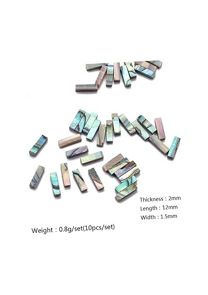 Abalone Kabuğu Gitar Süslemesi 10 Adet Purfling Bağlama Şeridi 12X15X12MM GF101 Luthier Için fiyatları