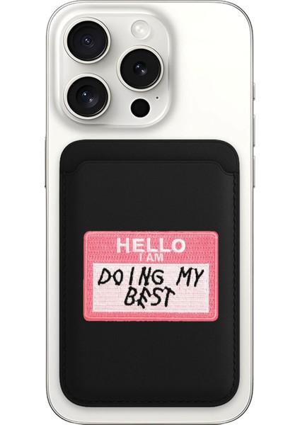 iPhone 11 12 13 14 15 16 17 Pro Max Plus Air Magsafe Mıknatıslı Siyah Kartlık Hello