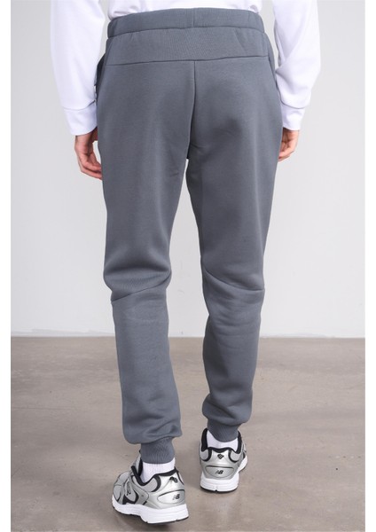 824 Erkek 3 Iplik Lastik Paça Eşofman Alt Koyu Gri fırsatları