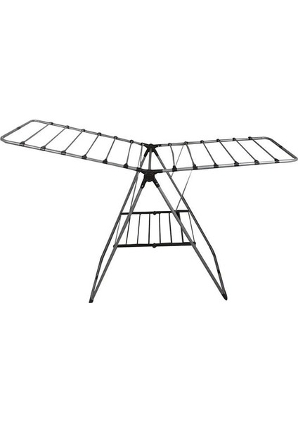 Katlanabilir Çamaşır Kurutma Askısı Çamaşırlık - Gri