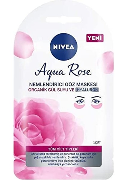 Nıvea Aqua Rose Hyaluron ve Organik Gül Suyu Içeren Nemlendirici Göz Maskesi 1 Çift 1 Paket (50 G) fiyatları