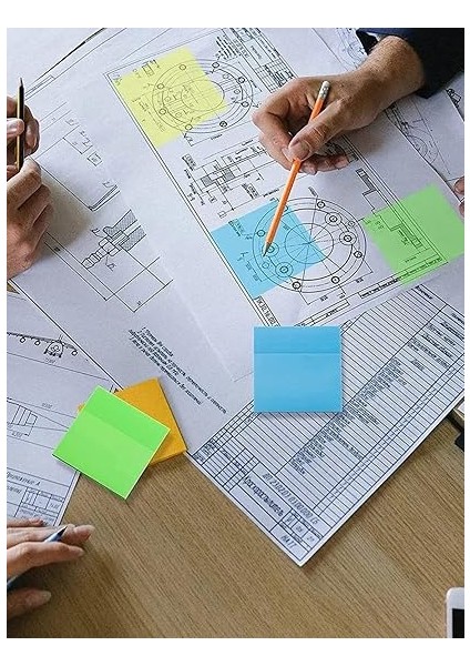 Renkli Yapışkan Post It Kare Not Kağıdı Karenot (Kavun) fırsatları
