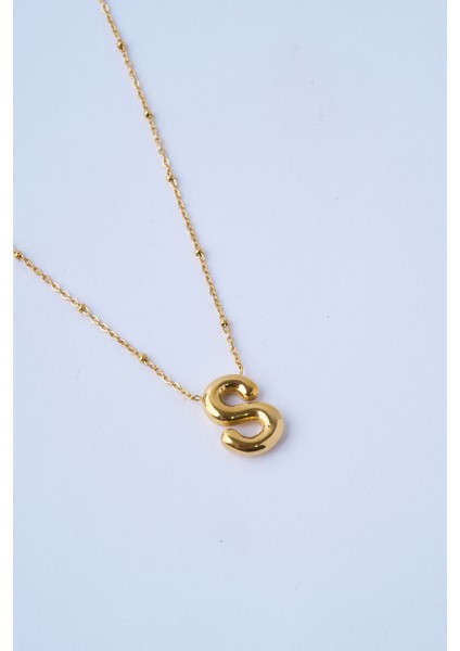 S Harfli Balon Çelik Kolye fırsatları