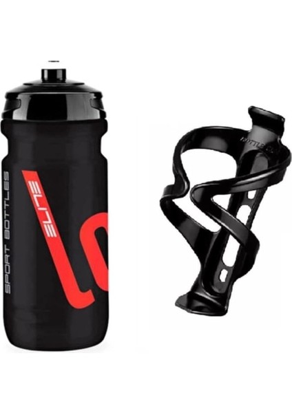 Elite Loli Bisiklet Plastik Matara Suluk + Matara Kafesi