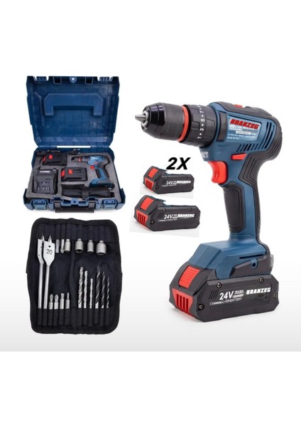 Premium 24V Şarjlı Matkap Metal Şanzuman