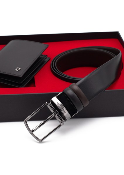 Çift Yönlü Deri Kemer & Cüzdan Ikili Set PCCİFT01SK-1335A2C modelleri