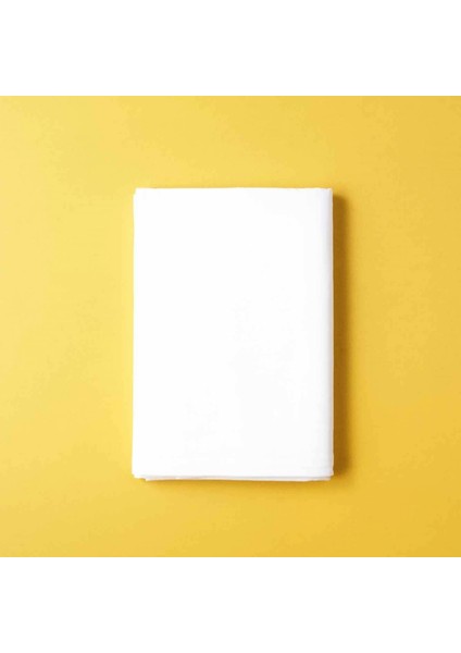 Basic DÜZ%100 Pamuk Çarşaf, Beyaz, Tek Kişilik (160X240 Cm)