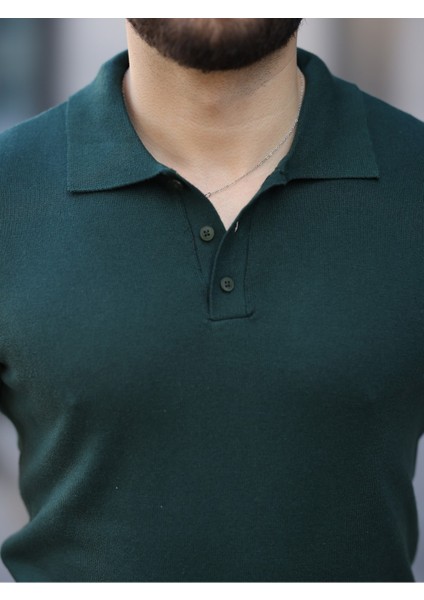 Basic Düğmeli Pamuklu Triko Tshirt modelleri