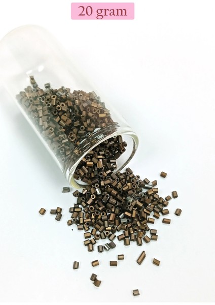 Litaetrend Kesme Cam Boncuk 2mm - 20 Gram - Mat Kahverengi -BNC348