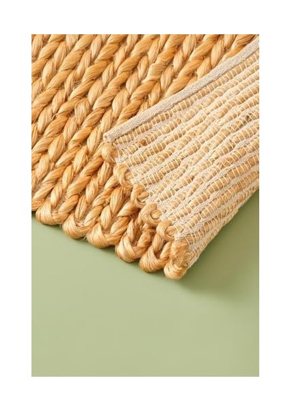 El Yapımı Örgü Jüt Hasır Lüx Kapı Önü Paspası, (65 x 45 Cm) fiyatları