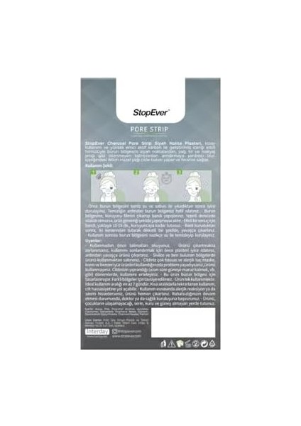 Stopever Pore Strip Siyah Nokta Bandı – 2&apos;li Paket (Charcoal + Tea Tree) | Siyah Nokta Karşıtı | Gözenek Temizleyici | Aktif Karbon & Çay Ağacı Özlü | 12 Adet