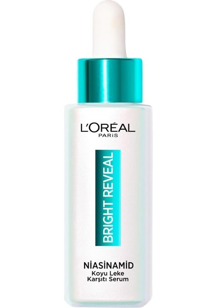 Parıs Bright Reveal Sivilce, Güneş, Yaşlanma Lekelerinde Etkili Koyu Leke Karşıtı Serum, 10% Niasinamid, 30 ml