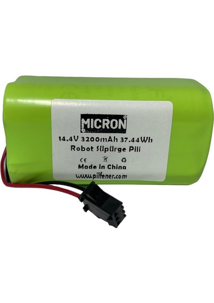 14.4V 3200MAH Robot Süpürgeler Için Uyumlu Pil (Batarya) Yüksek Kapasite Yüksek Performans, 1.5 Kata Kadar Uzun Kullanım fırsatları