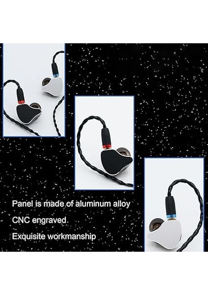 10MM Ince Diyafram Dinamik Sürücü Iem Kulaklıklar, 4 Çekirdekli Çıkarılabilir Kablo, Hifi Gürültü Engelleme Iem Kulaklıkları, Müzisyenler, Şarkıcılar, Sahne Stüdyosu (Black) indirimleri