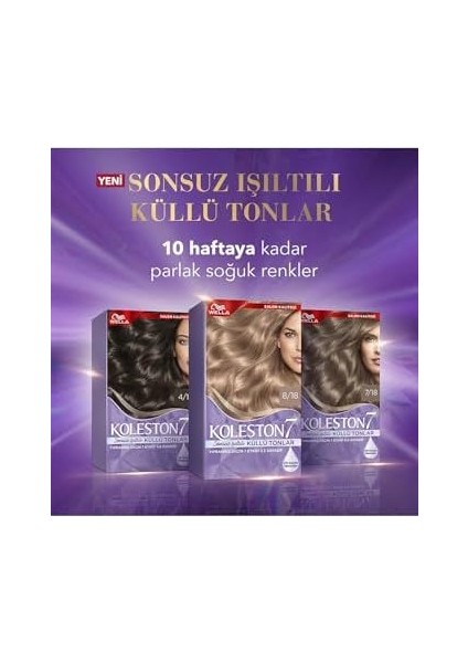 Koleston Kit 7-1 Küllü Kumral Saç Boyası modelleri