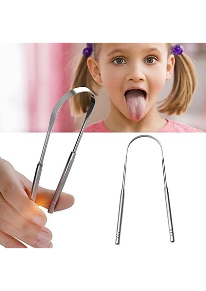 Paslanmaz Çelik Dilli Sıyırıcılar | Paslanmaz Çelik Dil Sıyırıcılar Dil Fırçası | Dil Kazıyıcı Temizleyici Diş Sağlığı Taze Nefes, Iyi Kavrama Dil Fırçası Ağız Kokusunu Azaltır Ağız Bakımını Pratvider fiyatları