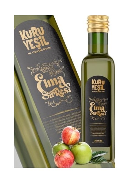 Kuru Yeşil Doğal Elma Sirkesi 500ML –%100 Katkısız, Fermente, Probiyotik Kaynaklı – Detoks, Bağışıklık ve Sindirim Desteği – Cam Şişede Sağlıklı Sirke modelleri