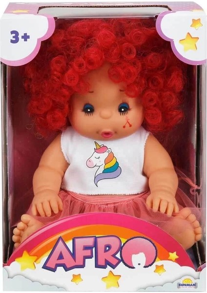 20040 Afro Kıvırcık Saçlı Bebek 23 cm - Stokta Olan Renk Gönderilir fırsatları