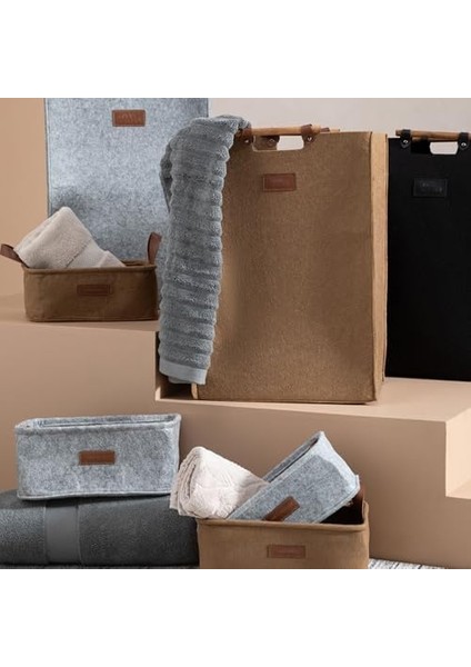 Concept Dodie Keçe Çamaşır Sepeti Koyu Bej 29.5X37.5X52.5 fiyatları
