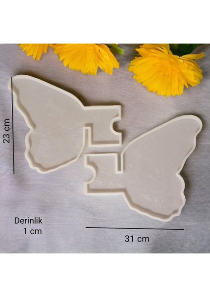 23x31 -Kelebek Rahle - Hobi Silikon Kalıbı - Kod:İnci