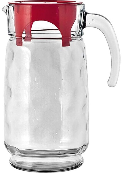 Space Kırmızı Akrilik Kapaklı Sürahi - Tekli - 1650CC