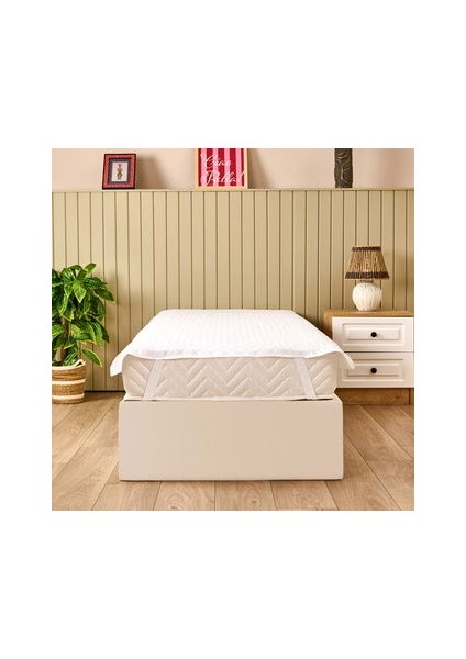 Soft Nando Basic Lastikli Alez - Beyaz - 100X200 cm