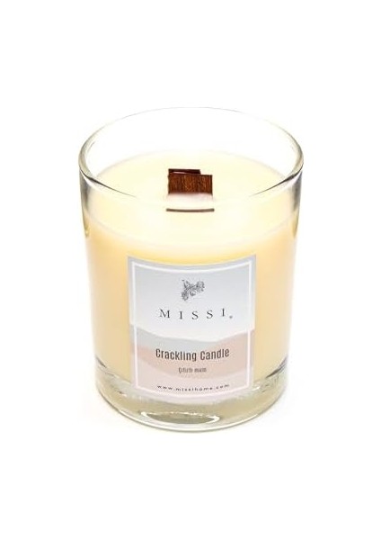 Fitilli Palo Santo Kokulu Ekru Cracklıng Vegan Mum (Çıtırtılı) fiyatları