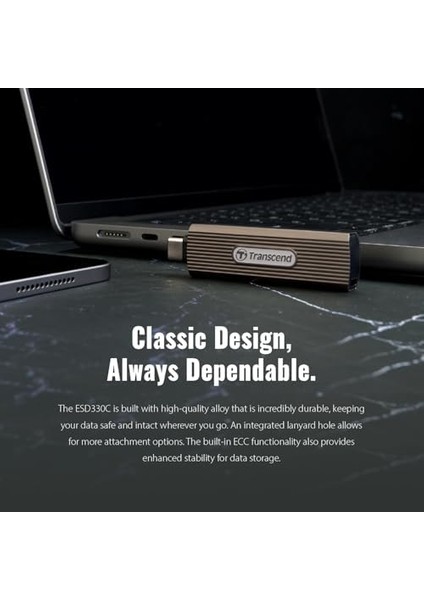 Transcend 2 Tb Harici, Taşınabilir SSD ESD330C USB 10GBPS Tip-C TS2TESD330C fiyatları