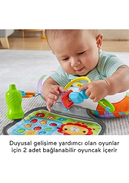 Küçük Oyuncunun Uzanma Yastığı Fisher-Price Küçük Oyuncunun Uzanma Yastığı, Duyusal Gelişime ve Karın Üstünde Oynamaya Yönelik Bebek Oyuncağı HGB89 fırsatları