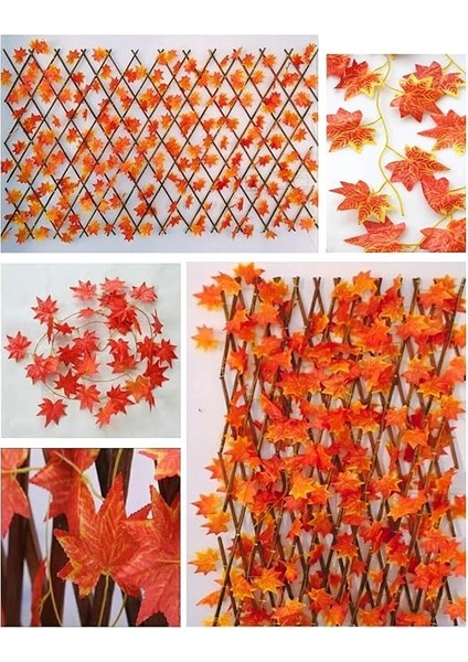 Çit Yapay Sarmaşık Sonbahar Yapraklı Hobi Balkon Bahçe Çiti Dekoru Ofis Seperatörü fiyatları