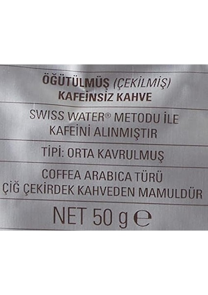 Kurukahveci Mehmet Efendi Kafeinsiz Türk Kahvesi 50GR Folyo Ambalaj x 40 Adet