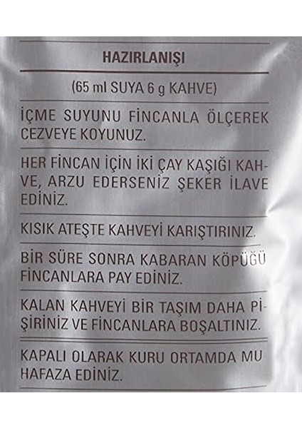 Kurukahveci Mehmet Efendi Kafeinsiz Türk Kahvesi 50GR Folyo Ambalaj x 40 Adet modelleri