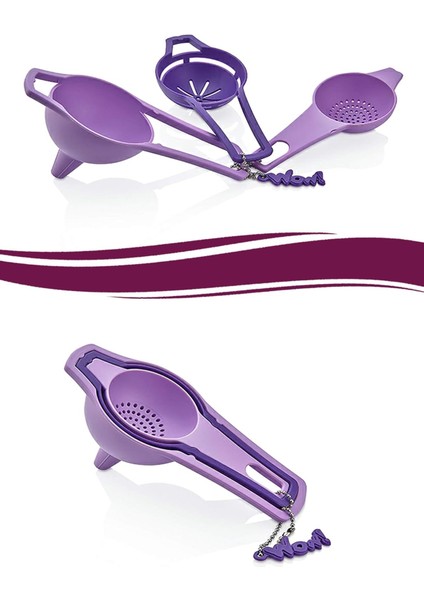 J97YT1972 3'lü Pratik Süzgeç Huni Seti